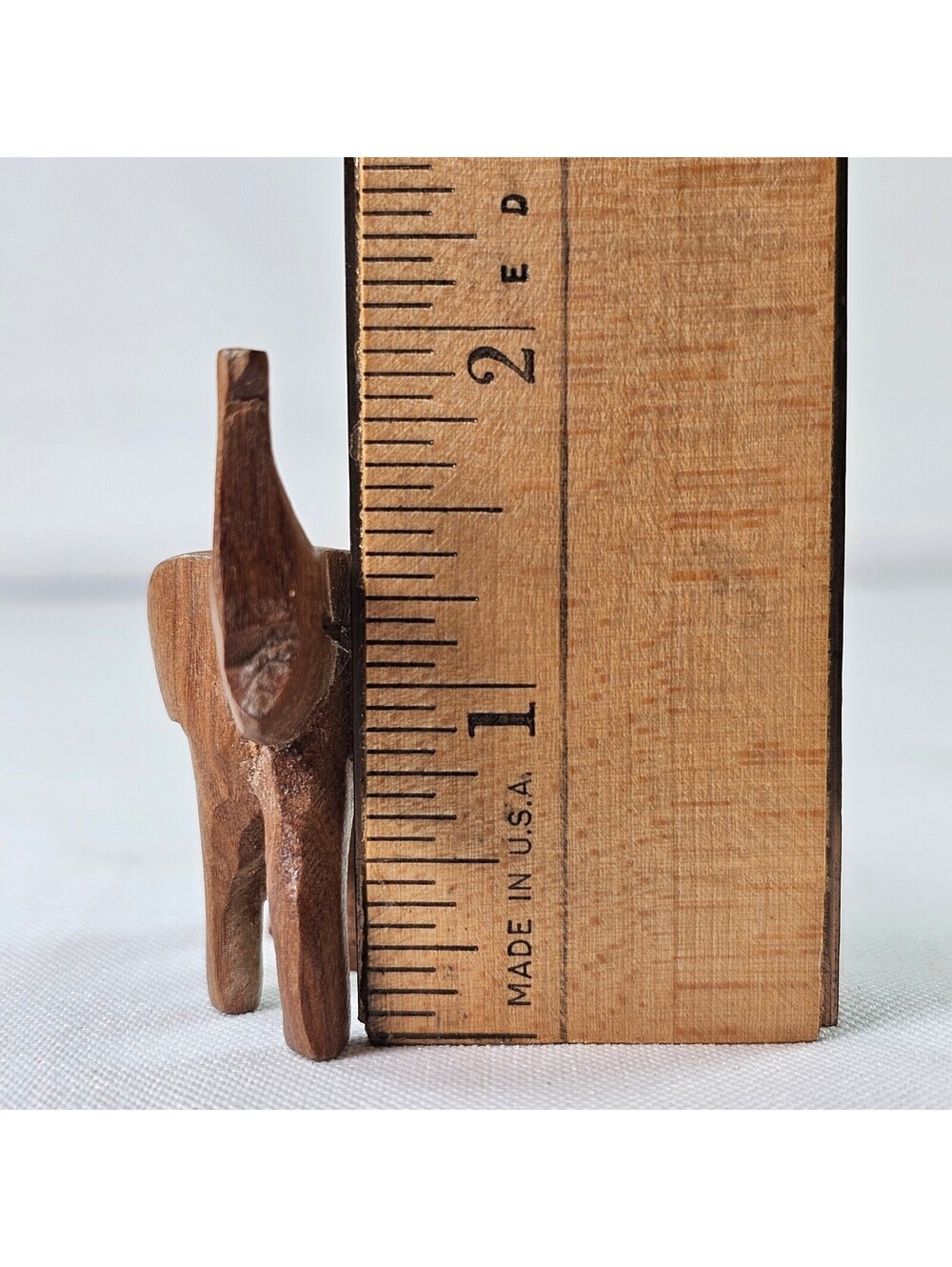 Vintage Hand Carved Wood Safari Animal Figurines Set of 6 Miniature Folk Art - Picture 11 of 15
